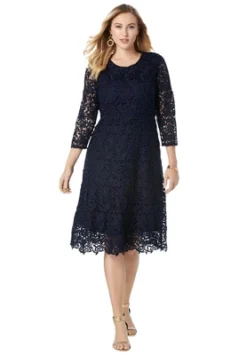 Jessica London Women’s Plus Size Lace Fit & Flare Dress -Modish Ink Sales GUEST 6c10da11 71f8 4fae 9e8a d885d20c73d1