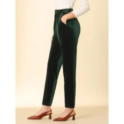 Allegra K Women's Velvet Elegant High Waist Trousers With Pockets Work Ankle Pants -Modish Ink Sales GUEST 6cad5aa4 2459 4592 b2ab f7e5914c6c83