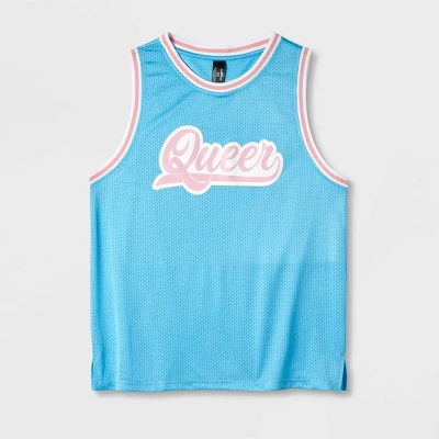 Pride Adult PH By The PHLUID Project Queer Basketball Jersey Tank Top - Blue 4 Pride Adult PH By The PHLUID Project Queer Basketball Jersey Tank Top - Blue - Image 2
