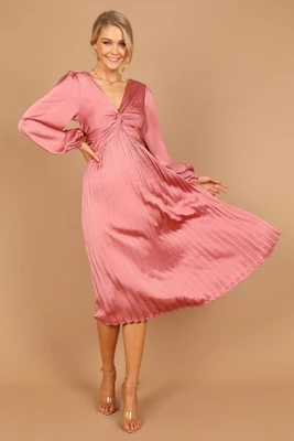 Petal And Pup Womens Noelle Twist Front Pleated Midi Dress 4 Petal And Pup Womens Noelle Twist Front Pleated Midi Dress - Image 2