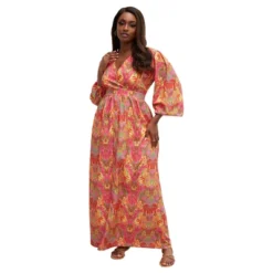 Rebdolls Women's Yesenia Puff Sleeve Maxi Dress -Modish Ink Sales GUEST 70449bce 7529 48d9 9634 1054ac8d8211
