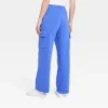 Women's Cargo Graphic Pants - Blue