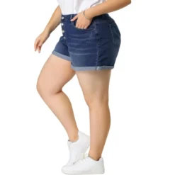 Agnes Orinda Plus Size Shorts For Women Roll Hem Denim Jeans Short Pants -Modish Ink Sales GUEST 73b8b3c5 4b08 4b7b 92b9 6377baecfaba