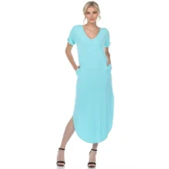 Women's Short Sleeve V-Neck Maxi Dress - White Mark -Modish Ink Sales GUEST 75266379 1ec0 46e6 9492 4ab9e1f540f5
