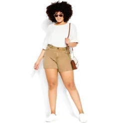Women's Plus Size Coastal Walk Short - Tawny Wash | CITY CHIC -Modish Ink Sales GUEST 79067444 5e50 4537 985b 85bddb9e2e41