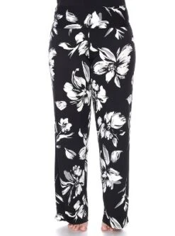 Women's Plus Size Flower Printed Palazzo Pants - White Mark -Modish Ink Sales GUEST 7a7417cd dd96 4af9 913e 2c1d0b112f41
