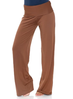 Women's Solid Printed Palazzo Pants - White Mark 6 Women's Solid Printed Palazzo Pants - White Mark - Image 4