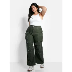 Rebdolls Women's Jaida Wide Leg Cargo Pants