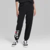 Women's Ascot + Hart Fleece Heart Graphic Joggers - Black