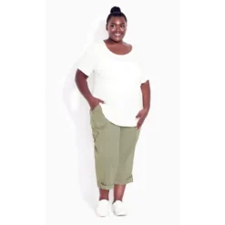 Women's Plus Size Cotton Roll Up Capri - Khaki | AVENUE 9 Women's Plus Size Cotton Roll Up Capri - Khaki | AVENUE -Modish Ink Sales GUEST 7fd84265 620d 4ad3 bd3d da6ba534cff0