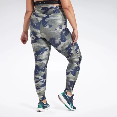 Reebok Workout Ready Camo Print Tights (Plus Size) Womens Athletic Leggings 4 Reebok Workout Ready Camo Print Tights (Plus Size) Womens Athletic Leggings - Image 2