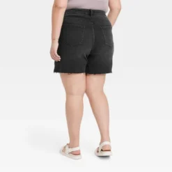 Women's High-Rise Bermuda Jean Shorts - Ava & Vivâ˘