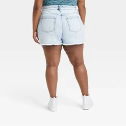 Women's Plus Size Mid-Rise Jean Shorts - Ava & Vivâ„¢