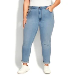 Women's Plus Size Stretch Girlfriend Jean Light Wash - Tall | AVENUE 7 Women's Plus Size Stretch Girlfriend Jean Light Wash - Tall | AVENUE -Modish Ink Sales GUEST 8788e362 d32b 4f3e 9342 b9833700e682