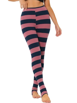 Allegra K Women's Printed High Waist Elastic Waistband Yoga Stirrup Pants 20 Allegra K Women's Printed High Waist Elastic Waistband Yoga Stirrup Pants - Image 18