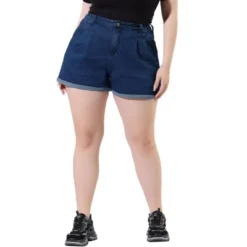 Agnes Orinda Women's Plus Size Jean Short Zipper Roll Up Hem Stretched Denim Shorts -Modish Ink Sales GUEST 8d9c9a68 a46b 4585 bcfd 4eb676c9d045