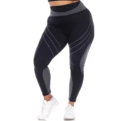 White Mark - Plus Size High-Waist Reflective Piping Fitness Leggings -Modish Ink Sales GUEST 8dbdc6ce b419 4210 b26b 0be9925ec644