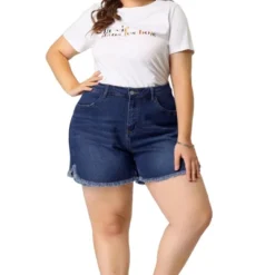 Agnes Orinda Women's Plus Size Denim Shorts Ripped Stretched Distressed Jean Shorts -Modish Ink Sales GUEST 90a15c02 0364 4ca5 afbd fd11e2c4e7e9
