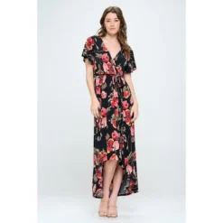 WEST K Women's Georgia Faux Wrap Dress With High-Low Hem And Tie Waist -Modish Ink Sales GUEST 96d6267c 185d 4d50 8bef 1ffb0f131b55