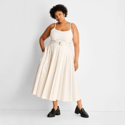 Women's Strappy Pleated Midi Dress - Future Collective™ With Reese Blutstein 5 Women's Strappy Pleated Midi Dress - Future Collective™ With Reese Blutstein - Image 3