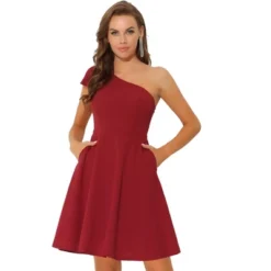 Allegra K Women's Elegant Bow One Shoulder A-line Cocktail Party Dress With Pockets 19 Allegra K Women's Elegant Bow One Shoulder A-line Cocktail Party Dress With Pockets -Modish Ink Sales GUEST 980634ab b2cc 4f55 a339 f696c9a50017