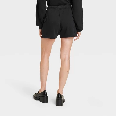 Women's Cargo Graphic Shorts - Black 3 Women's Cargo Graphic Shorts - Black