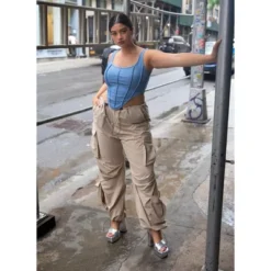 Rebdolls Women's Billie Nylon Cord Drawstring Cargo Pants -Modish Ink Sales GUEST 9a74dc1f 0d92 4cec a05b c01403c718bd