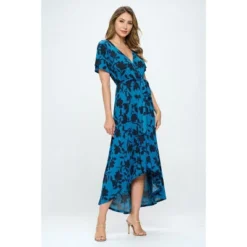 WEST K Women's Georgia Faux Wrap Dress With High-Low Hem And Tie Waist -Modish Ink Sales GUEST 9ca13ad9 fa21 4ff4 a92a f32a578cdec7