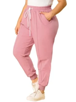 Agnes Orinda Women's Plus Size Skinny Drawstring Elastic Waist Contrast Color Comfort Athletic Jogger Pants -Modish Ink Sales GUEST 9f4e0b2a 2df8 495f a37d 07f498096d9e