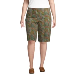 Lands' End Women's Plus Size Mid Rise Elastic Waist Pull On 12" Knockabout Chino Bermuda Shorts -Modish Ink Sales GUEST 9fa7f0a2 df52 4718 8348 dd76bd962533