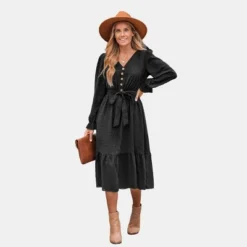 Women's Clip Dot Belted A-Line Midi Dress - Cupshe -Modish Ink Sales GUEST a229a4b1 cdba 47aa 83fe eb779f3a7aea