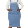 Agnes Orinda Women's Plus Size Bodycon Back Vent Raw Hem Denim Midi Overall Dresses -Modish Ink Sales GUEST a52ede64 5e2a 4a87 baa0 0ea6fe96795c