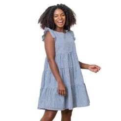 Hope & Henry Womens' Organic Cotton Flutter Sleeve Short Tiered Dress 13 Hope & Henry Womens' Organic Cotton Flutter Sleeve Short Tiered Dress -Modish Ink Sales GUEST a530f360 0b54 452b 8421 f7b3bee46659