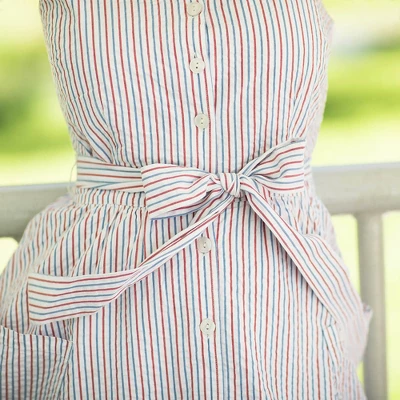 Hope & Henry Womens' Organic Cotton Button Front Midi Dress With Pockets 3 Hope & Henry Womens' Organic Cotton Button Front Midi Dress With Pockets