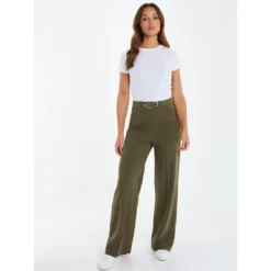 QUIZ Women's Olive Green Buckle Detail Palazzo Pant 10 QUIZ Women's Olive Green Buckle Detail Palazzo Pant -Modish Ink Sales GUEST aa648b79 8330 48d7 994c 5822c6908c81
