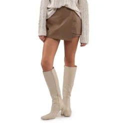 August Sky Women's Faux Leather Wrap Skort -Modish Ink Sales GUEST ab66bdc7 c3e8 416d be1f d6392a1d27d3