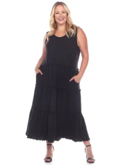 Women's Plus Size Scoop Neck Tiered Midi Dress - White Mark 11 Women's Plus Size Scoop Neck Tiered Midi Dress - White Mark -Modish Ink Sales GUEST ad90bb1d fcfb 45c2 967a 9f6d91e8955b