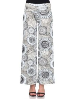 Women's Circle Printed Palazzo Pants - White Mark -Modish Ink Sales GUEST b30aa532 d1b2 400a b2da ddf187ce0c6a