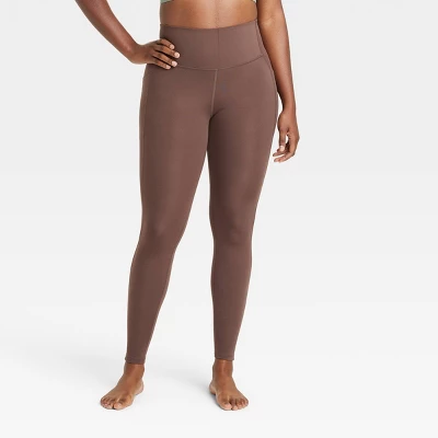 Women's Brushed Sculpt Curvy High-Rise Pocketed Leggings 28" - All In Motion™ 8 Women's Brushed Sculpt Curvy High-Rise Pocketed Leggings 28" - All In Motion™ - Image 6
