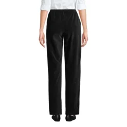 Lands' End Women's Sport Knit High Rise Corduroy Elastic Waist Pants