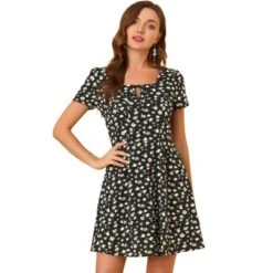 Allegra K Women's Print Casual Square Neck Short Sleeve Mini A-Line Dress 34 Allegra K Women's Print Casual Square Neck Short Sleeve Mini A-Line Dress -Modish Ink Sales GUEST c32ffdd4 2ec8 4737 bdd8 4a867f2409f7