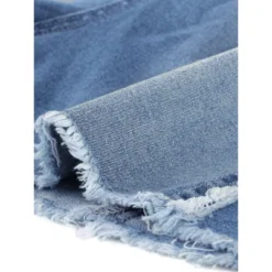 Agnes Orinda Women's Plus Size Jean Short Frayed Trim Stretched Distressed Denim Shorts -Modish Ink Sales GUEST c39f2952 1e52 4b96 82d9 5e335b5b1525