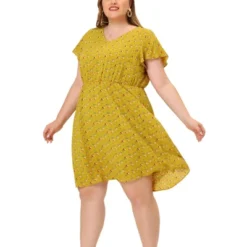 Agnes Orinda Women's Plus Size V Neck Elastic Waist Ditsy Floral Midi Dresses 23 Agnes Orinda Women's Plus Size V Neck Elastic Waist Ditsy Floral Midi Dresses -Modish Ink Sales GUEST c53380d5 a486 4053 807e f93558ad8c61