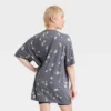 Women's David Bowie Short Sleeve Graphic T-Shirt Dress - Gray