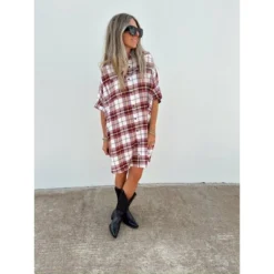Women's Ascot + Hart Plaid Graphic Button-Down Dress -Modish Ink Sales GUEST c7c63c30 6725 42ee 91a9 74cd17f2b227