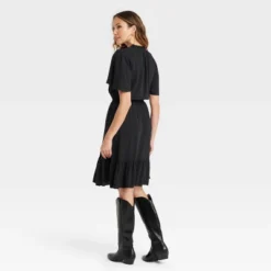 Women's Flutter Short Sleeve Tiered Dress - Knox Rose™