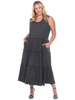 Women's Plus Size Scoop Neck Tiered Midi Dress - White Mark 14 Women's Plus Size Scoop Neck Tiered Midi Dress - White Mark -Modish Ink Sales GUEST ca8ab1e9 c8be 4067 8567 d9f3e1aa2ac0