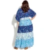 Women's Plus Size Daisy Tiered Maxi Dress - Blues | AVENUE -Modish Ink Sales GUEST cab69310 b1ec 4527 917a aaa76adc06ad