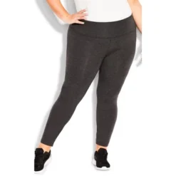 Women's Plus Size Pima High Rise Legging Charcoal - Tall | AVENUE LEISURE -Modish Ink Sales GUEST cc5d6333 bf10 45f7 aa8c 25681716a77a