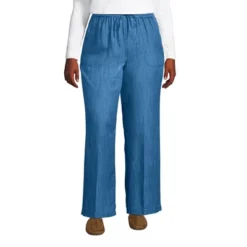 Lands' End Women's Tencel High Rise Wide Leg Pants -Modish Ink Sales GUEST cdf3a276 ee03 4699 af21 9302398c8bfa